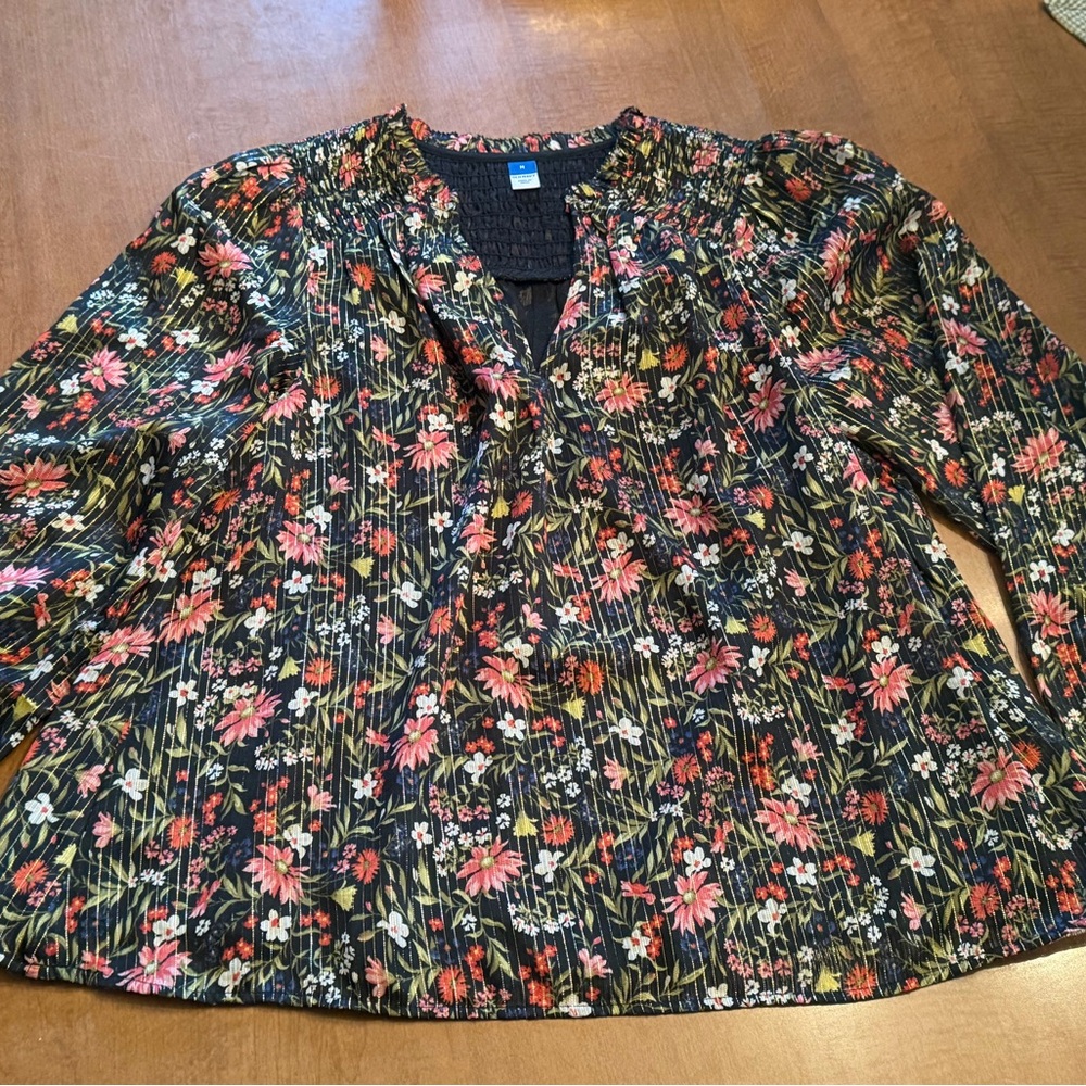 Old Navy Multicolor Floral Blouse